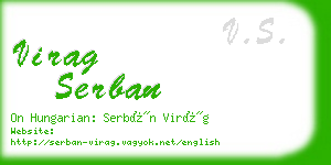 virag serban business card